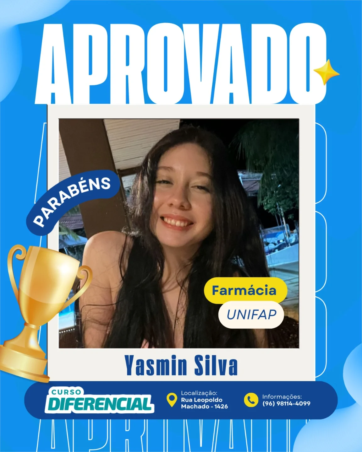 Aluno aprovado do Curso Diferencial