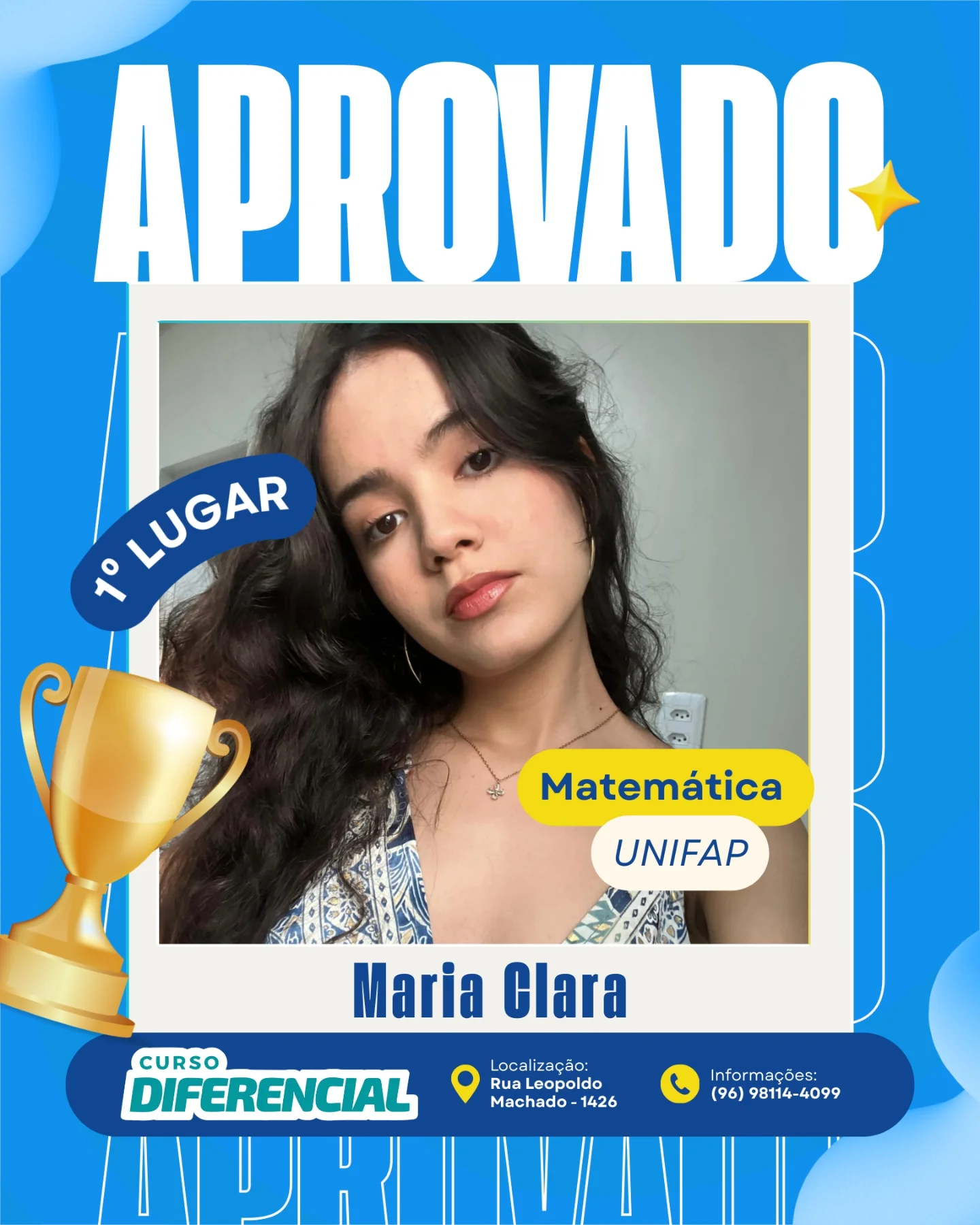 Aluno aprovado do Curso Diferencial