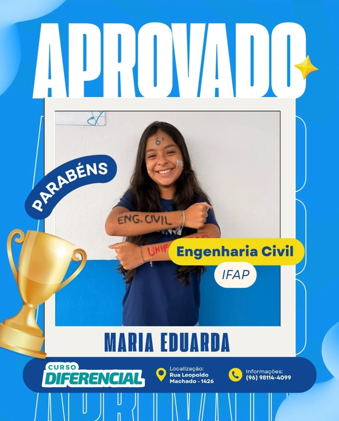 Aluno aprovado do Curso Diferencial