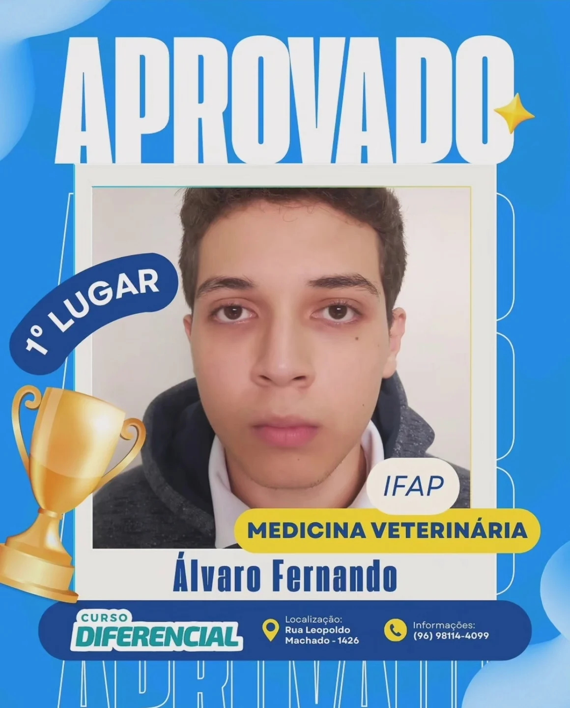 Aluno aprovado do Curso Diferencial