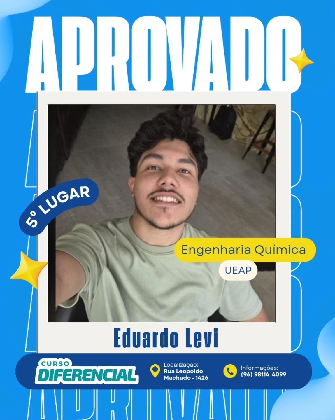 Aluno aprovado do Curso Diferencial