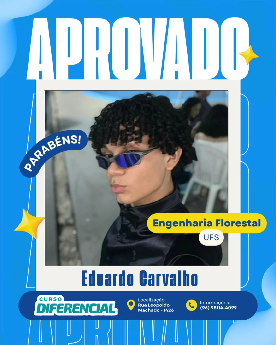 Aluno aprovado do Curso Diferencial