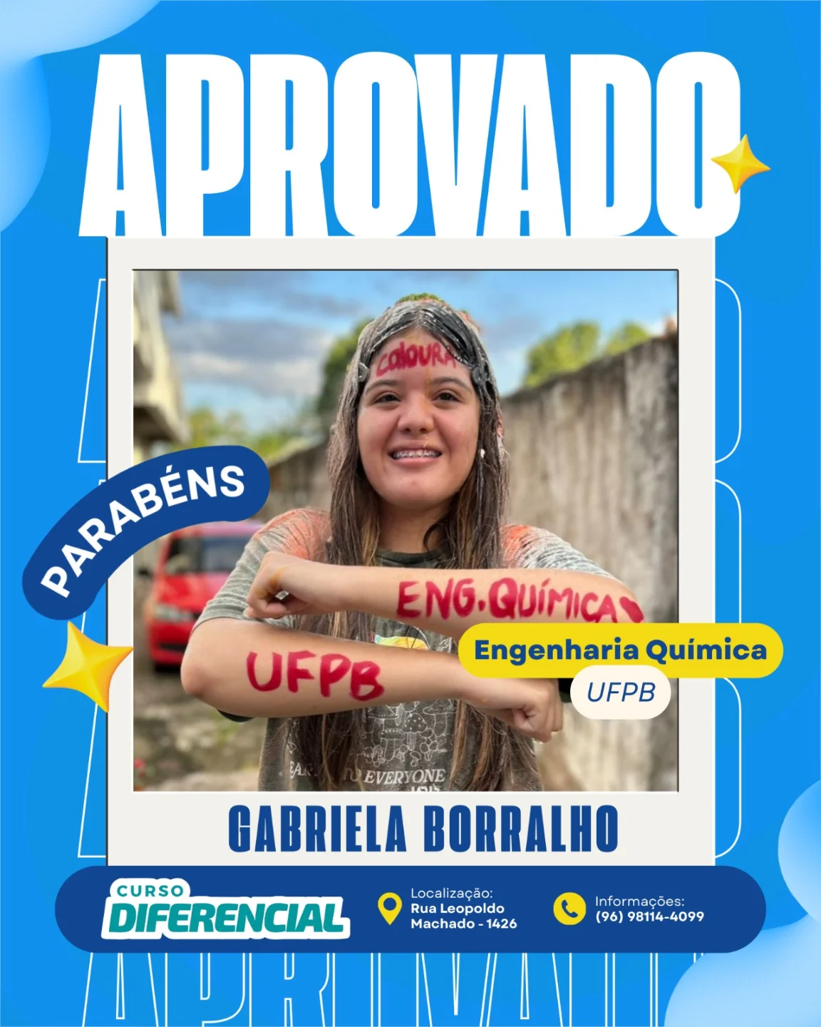 Aluno aprovado do Curso Diferencial