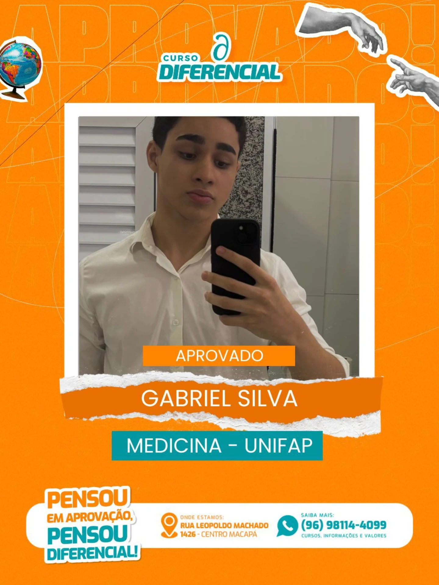 Aluno aprovado do Curso Diferencial