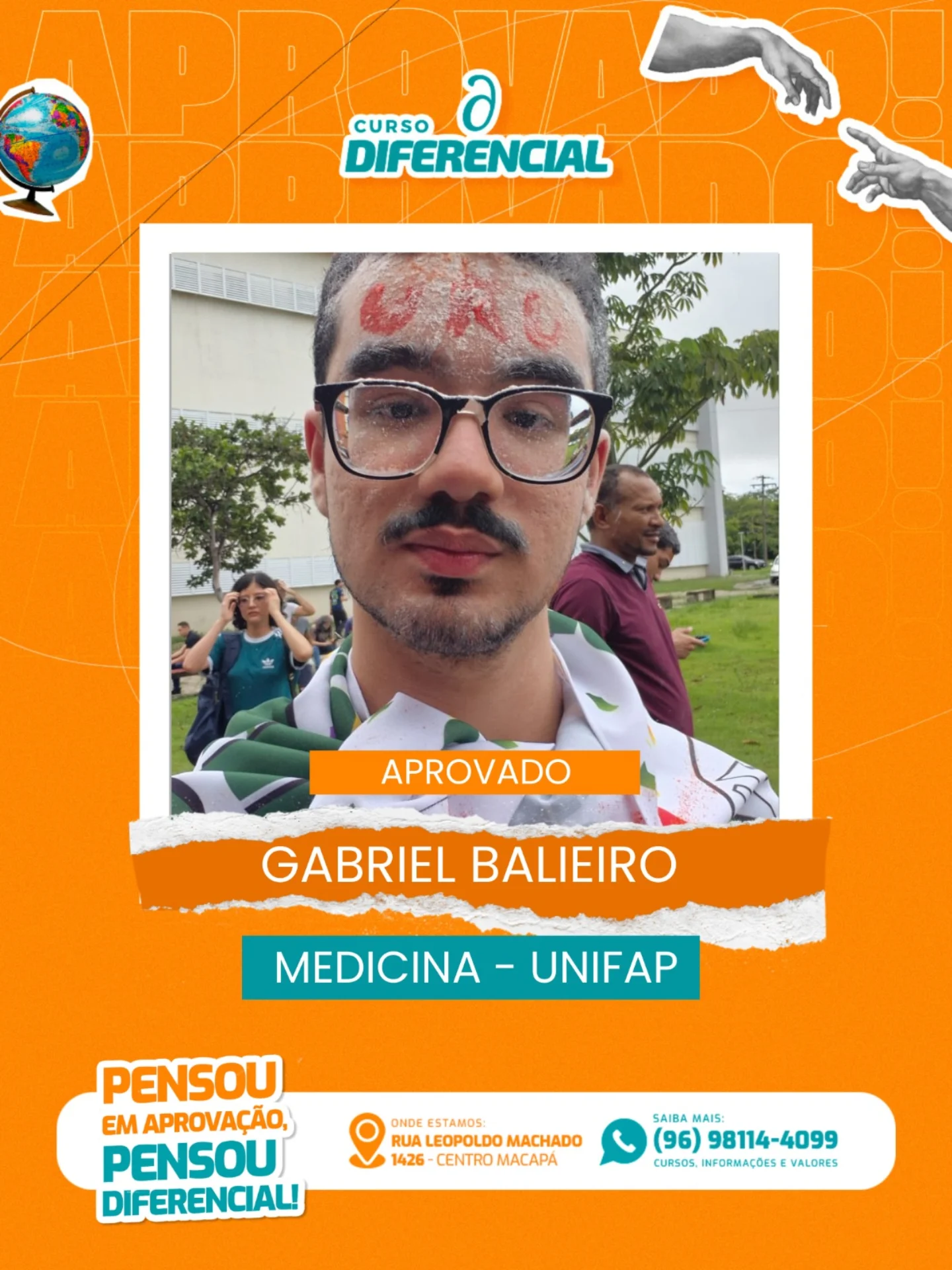 Aluno aprovado do Curso Diferencial