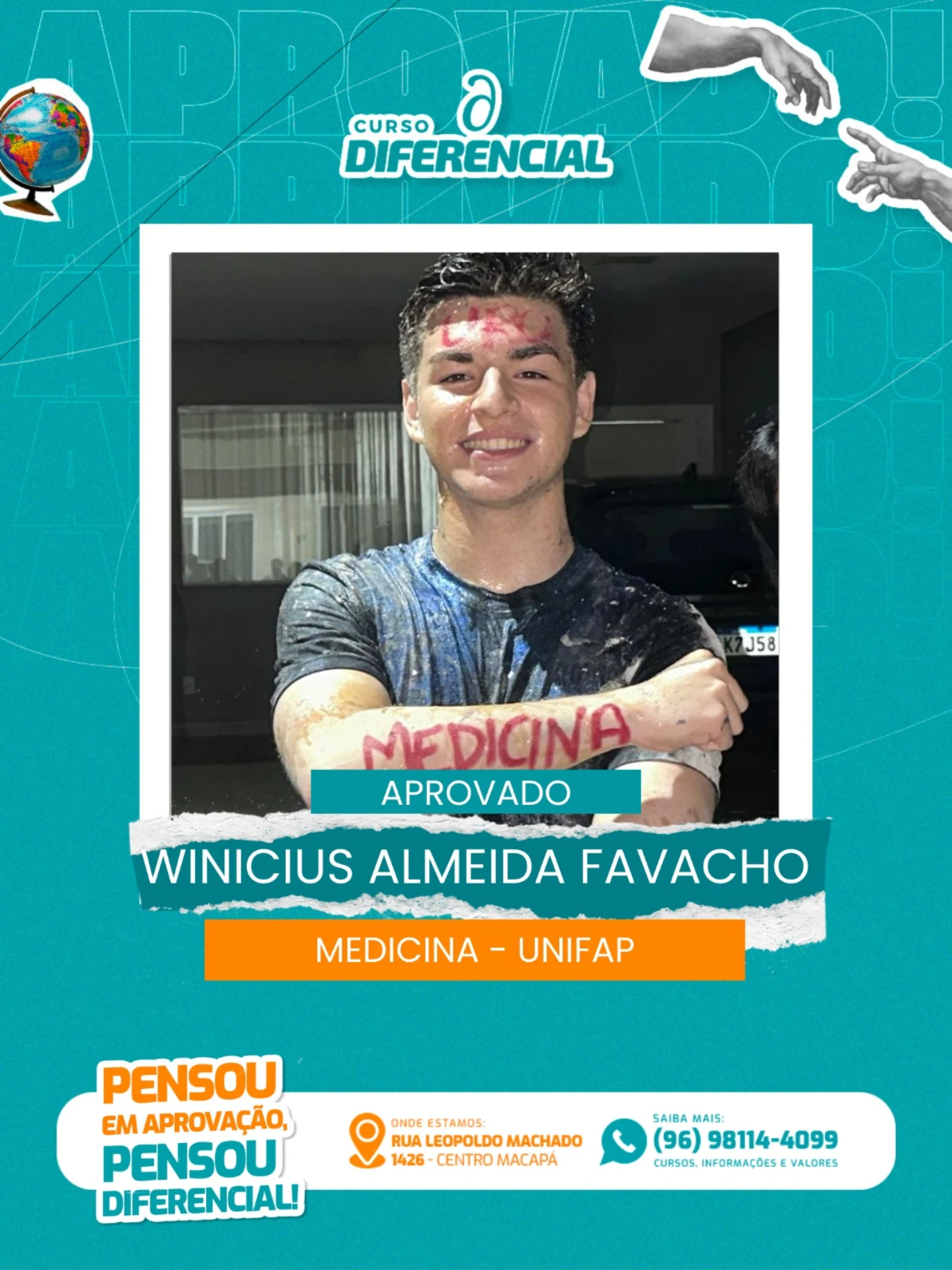 Aluno aprovado do Curso Diferencial